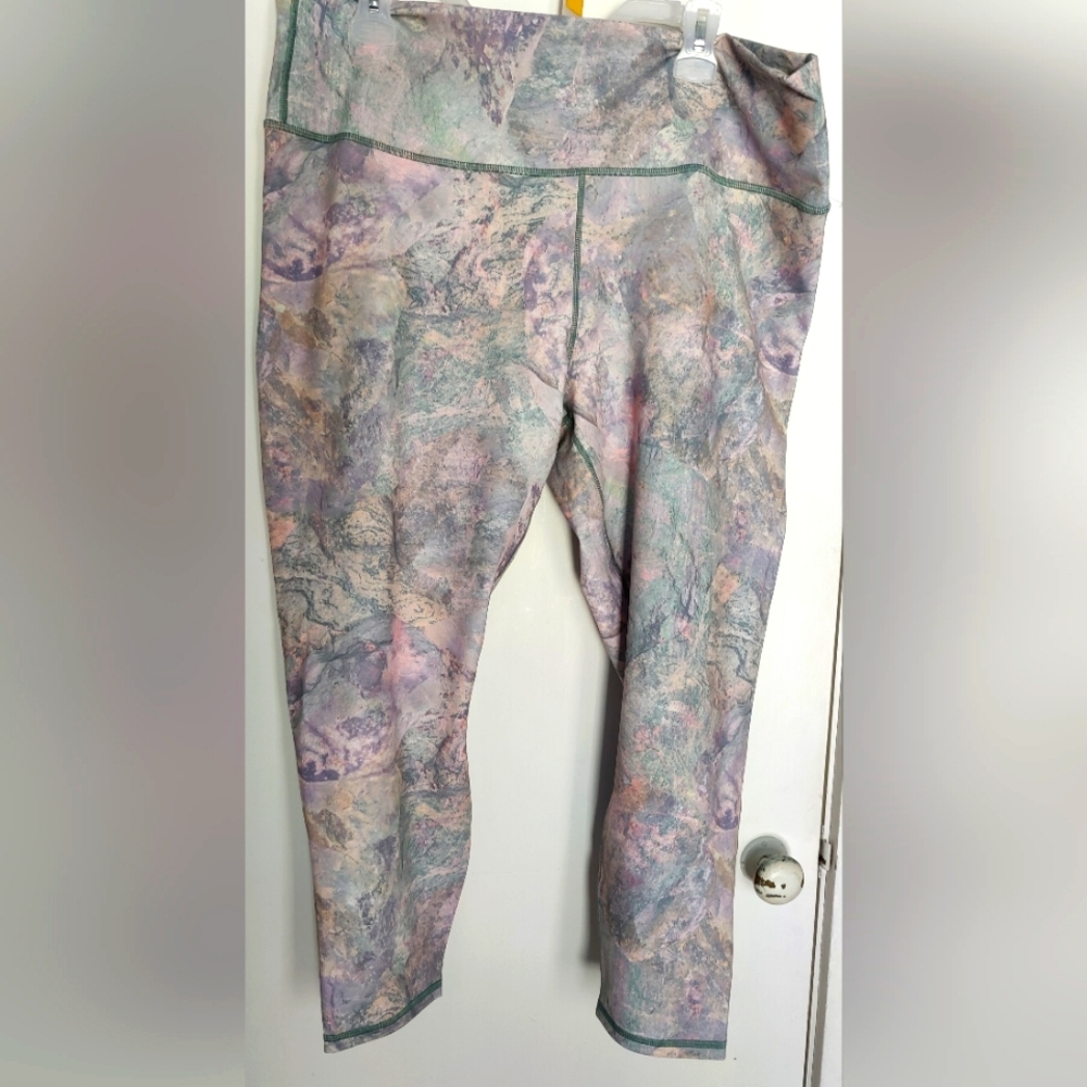 Fabletics Define High-Waisted 7/8 Leggings, Moonrock, Size 3X